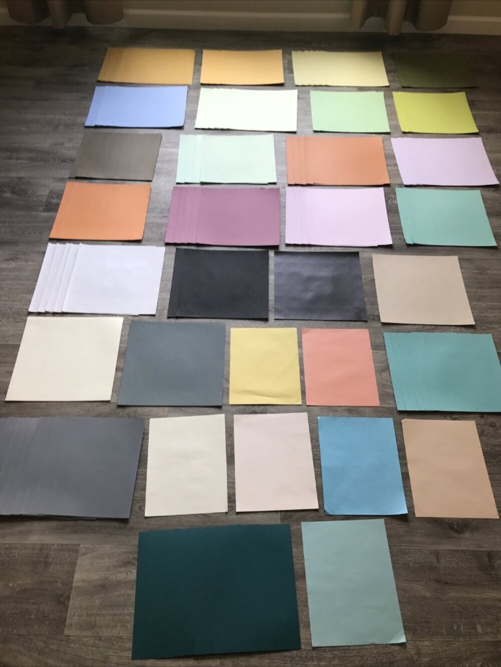 Lot of Solid Color Scrapbook Paper